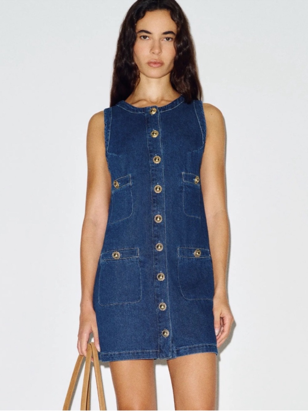 Reformation Tropez Denim Mini Dress Salinas